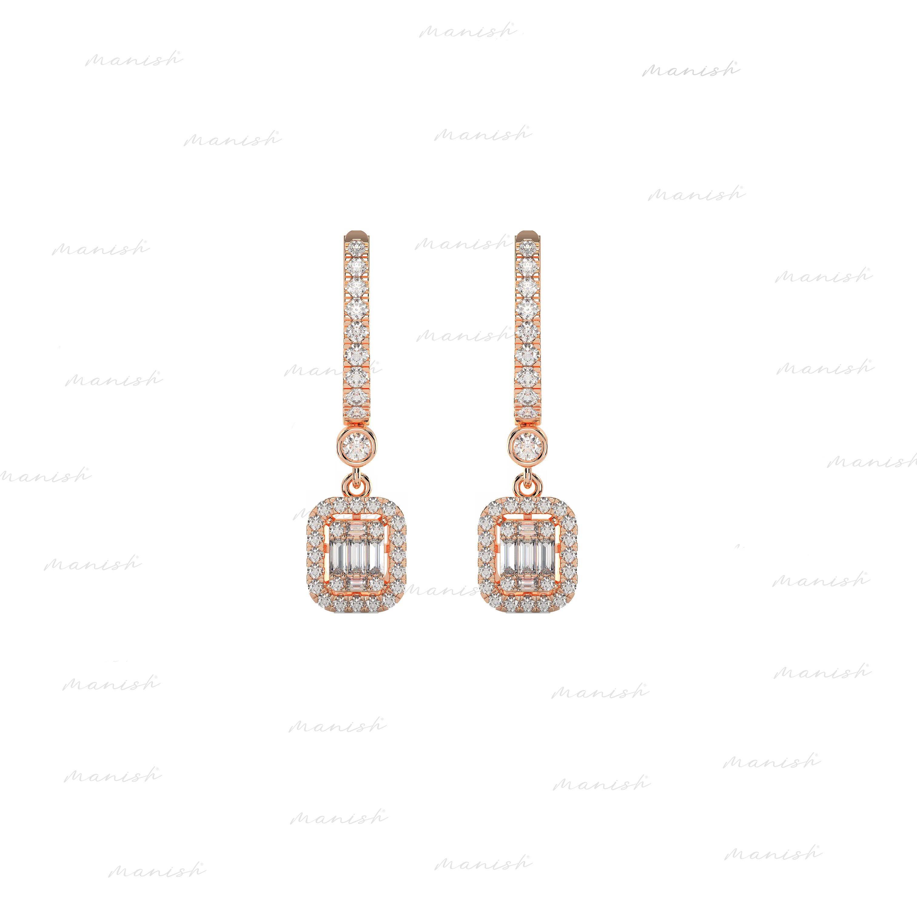 Baguette Diamond Earrings